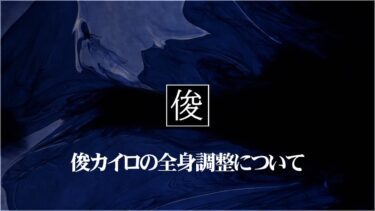 俊カイロの全身調整について